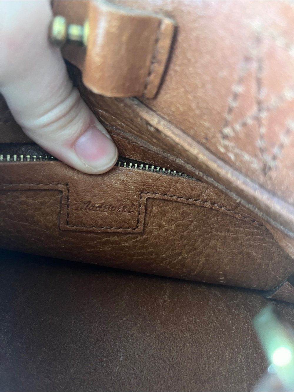 Madewell Small Transport Crossbody Bag Brown Leather Boho Chic Adjustable Strap - Picture 3 of 10